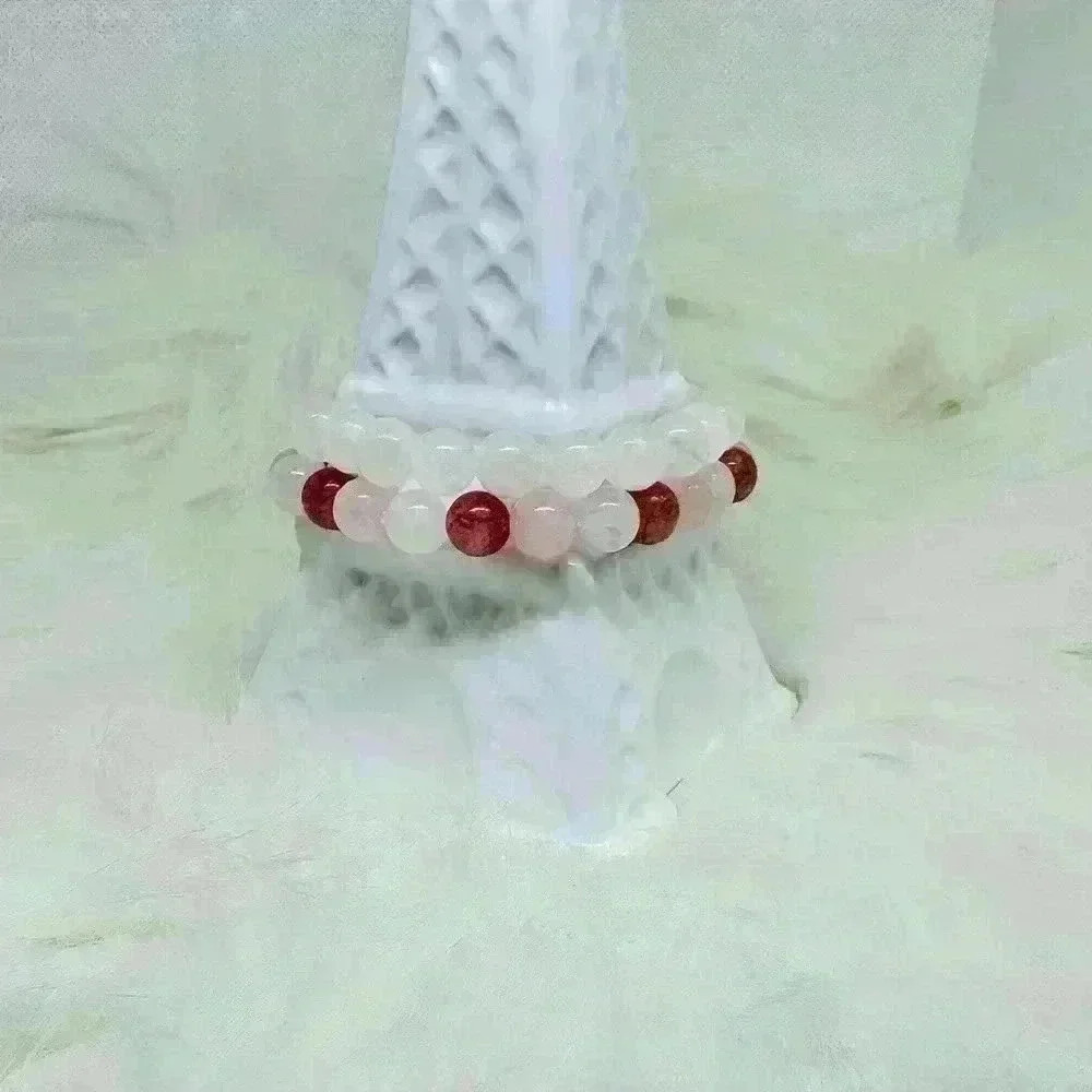 Sakura Berry Stone Beaded Bracelets - Picture 2 of 5